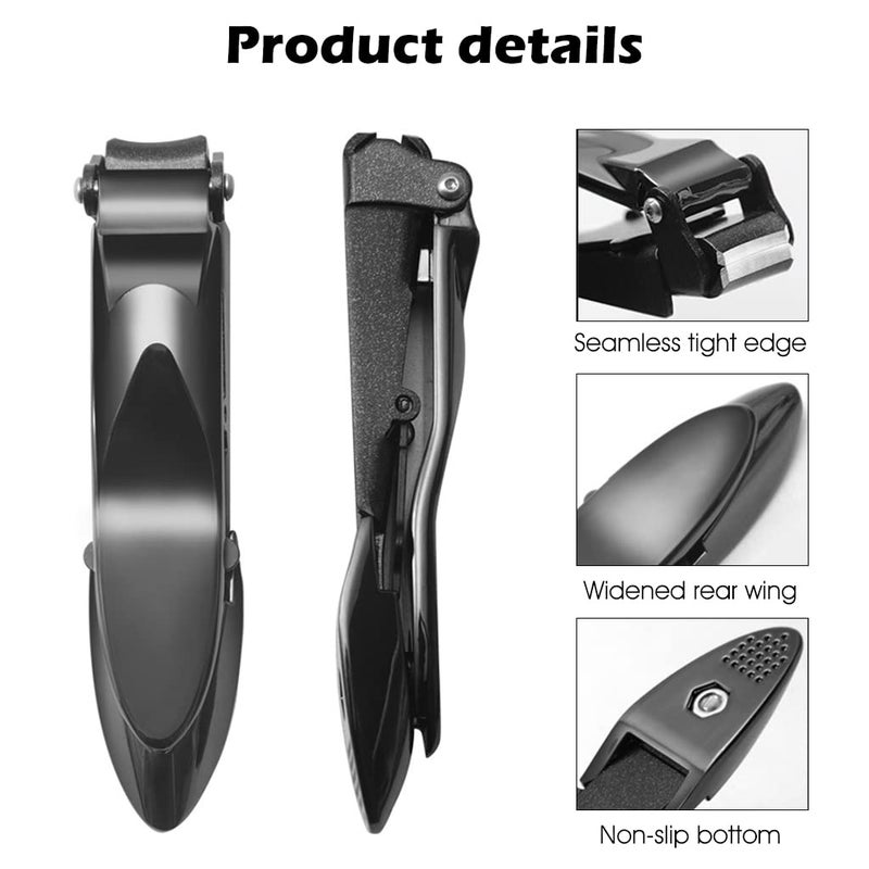 M'AYCREATE MAYCREATE® Nail Clippers For Men Nail File Set Stainless Steel Foldable Nail Cutter with Organizer Case Anti Splash Nail Clipper Toenail Clippers Travel Portable Nail Clipper - Image 5