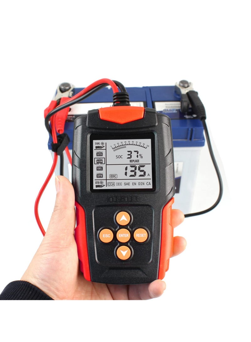 Generic Car Battery Tester - Eacam 12V 24V Automotive Battery Load Tester CCA Digital Auto Battery Analyzer Accurate Battery Diagnostic Tool for Car Truck Motorcycle ATV SUV (8-30V)  - Image 2