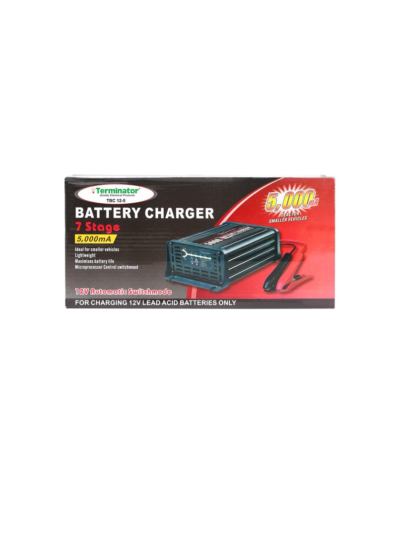 Terminator 5000mA 12V 5Amp 7 Stage Automatic CPU Controlled & High Frequency Switch Mode Battery Charger Suitable for More Types of Batteries TBC12V 5 - Image 3
