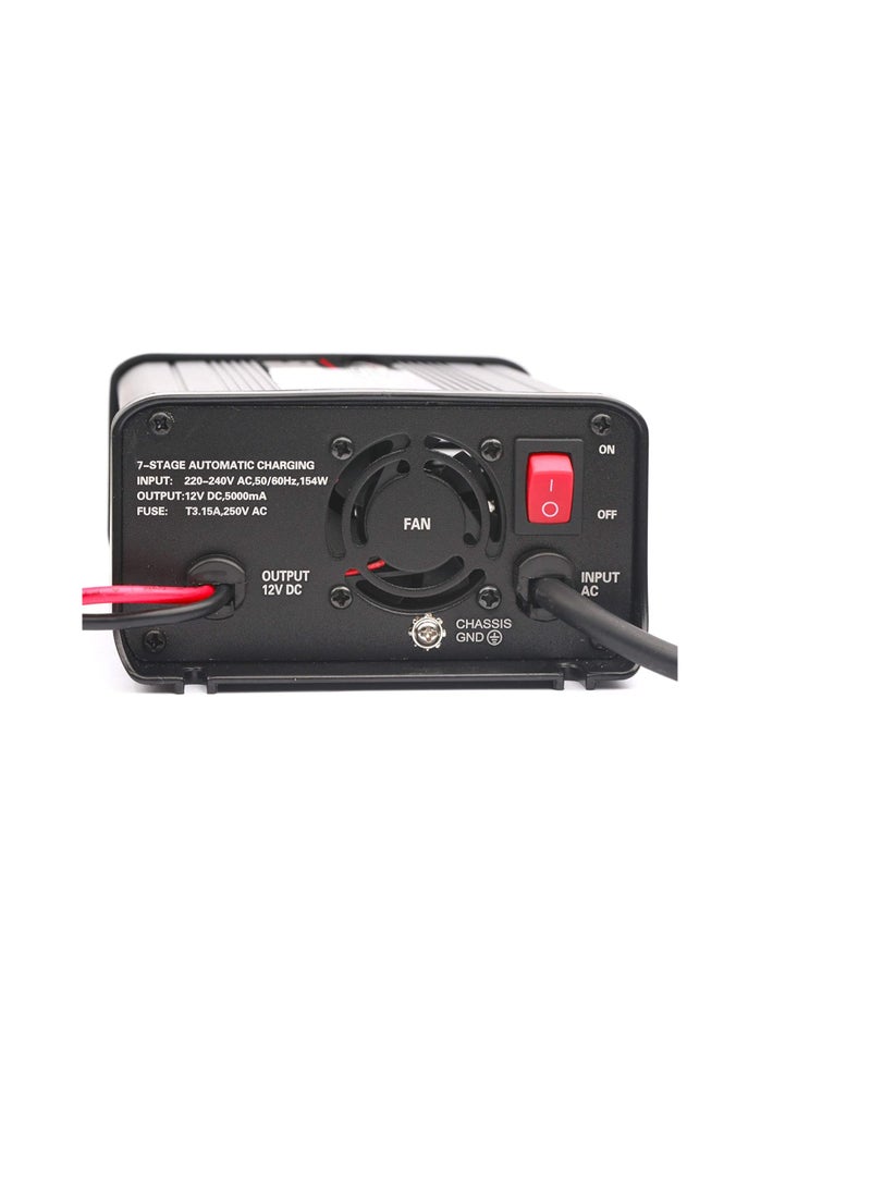 Terminator 5000mA 12V 5Amp 7 Stage Automatic CPU Controlled & High Frequency Switch Mode Battery Charger Suitable for More Types of Batteries TBC12V 5 - Image 2