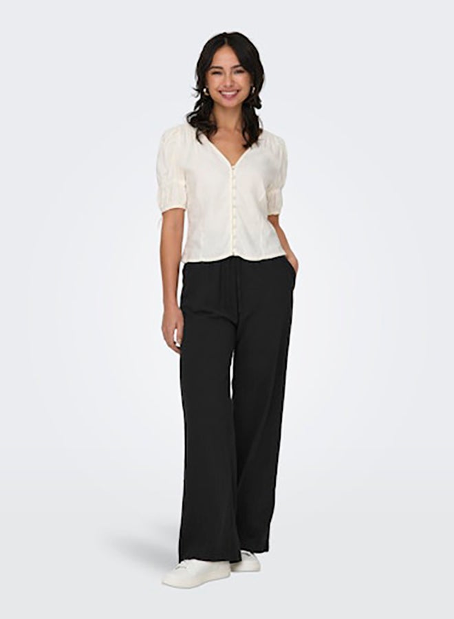 ONLY ONLY Womens Tizana Cotton Loose Pants Woven  - Image 1
