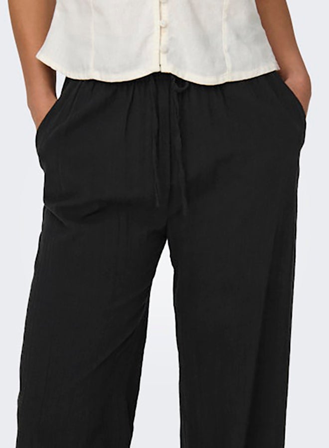 ONLY ONLY Womens Tizana Cotton Loose Pants Woven  - Image 5