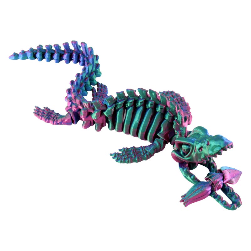 PowerTRC 3D Printed Skeleton Mosasaurus â€“ Prehistoric Collectible Articulating Dinosaur 3D Figurine Desk Decoration for Teens and Adults, Made in USA - Image 4