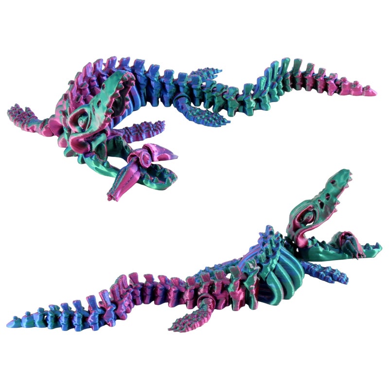 PowerTRC 3D Printed Skeleton Mosasaurus â€“ Prehistoric Collectible Articulating Dinosaur 3D Figurine Desk Decoration for Teens and Adults, Made in USA - Image 3