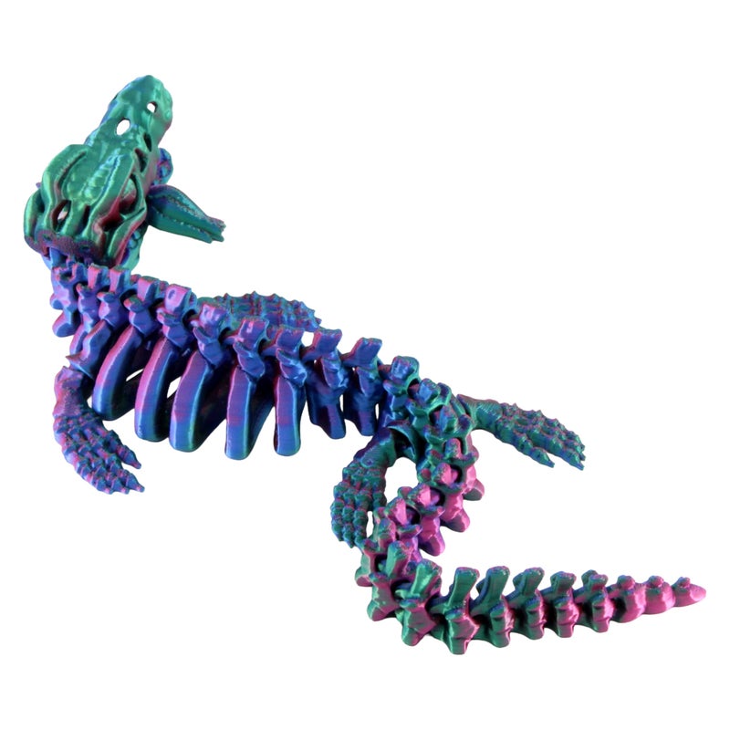 PowerTRC 3D Printed Skeleton Mosasaurus â€“ Prehistoric Collectible Articulating Dinosaur 3D Figurine Desk Decoration for Teens and Adults, Made in USA - Image 5