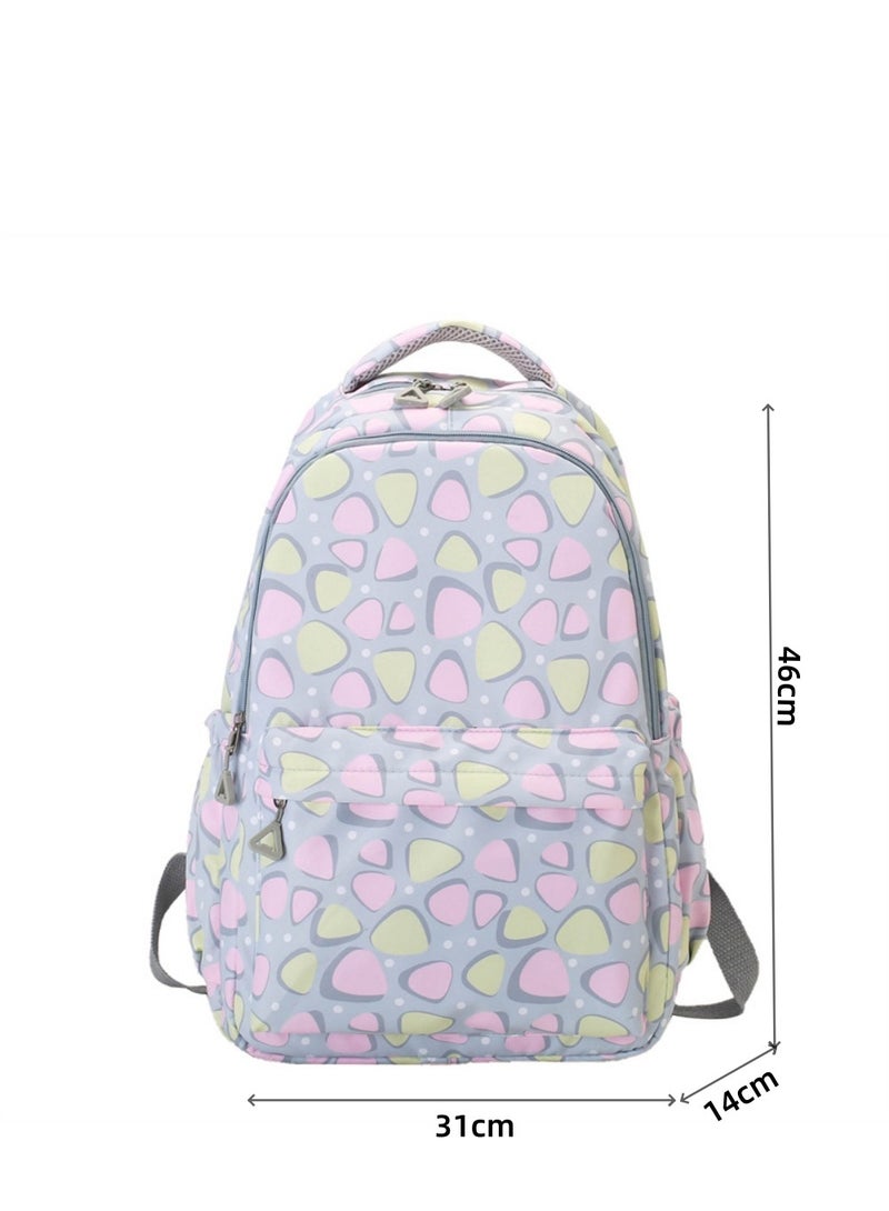 Beautiful Unisex Backpack,Hued Speckled Colorful Print Backpack,Adorable Pastel ,for Student , Hued Speckled Print ,Suitable For Outdoor Camping And Traveling Backpack. - Image 2