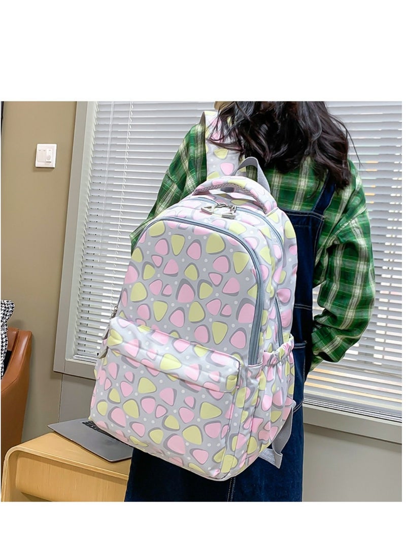 Beautiful Unisex Backpack,Hued Speckled Colorful Print Backpack,Adorable Pastel ,for Student , Hued Speckled Print ,Suitable For Outdoor Camping And Traveling Backpack. - Image 3