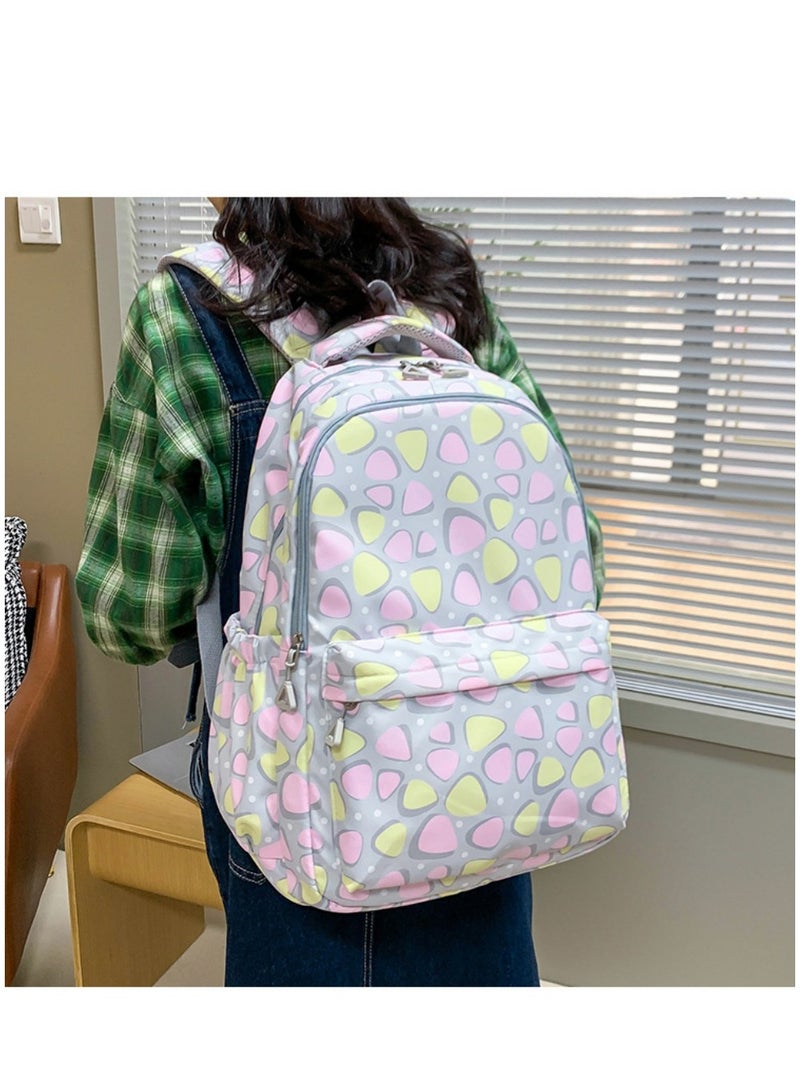 Beautiful Unisex Backpack,Hued Speckled Colorful Print Backpack,Adorable Pastel ,for Student , Hued Speckled Print ,Suitable For Outdoor Camping And Traveling Backpack. - Image 4