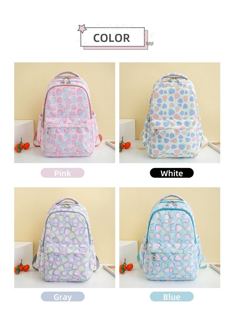 Beautiful Unisex Backpack,Hued Speckled Colorful Print Backpack,Adorable Pastel ,for Student , Hued Speckled Print ,Suitable For Outdoor Camping And Traveling Backpack. - Image 5