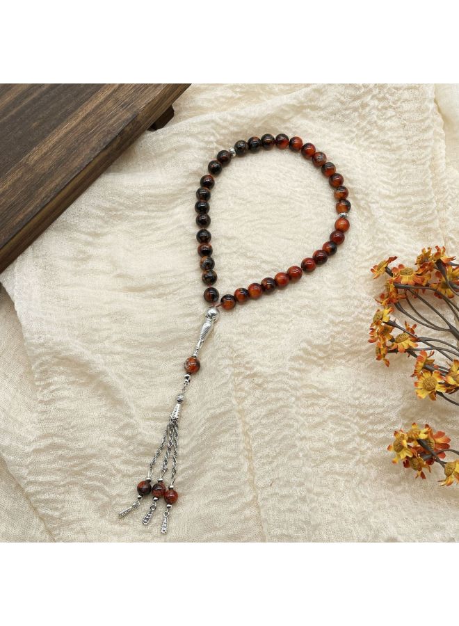 ييكسيا New 10mm 33 Beads Large Flower Bead Drop Tassel Glass Muslim Daily Prayer Beads Middle Eastern - Image 3