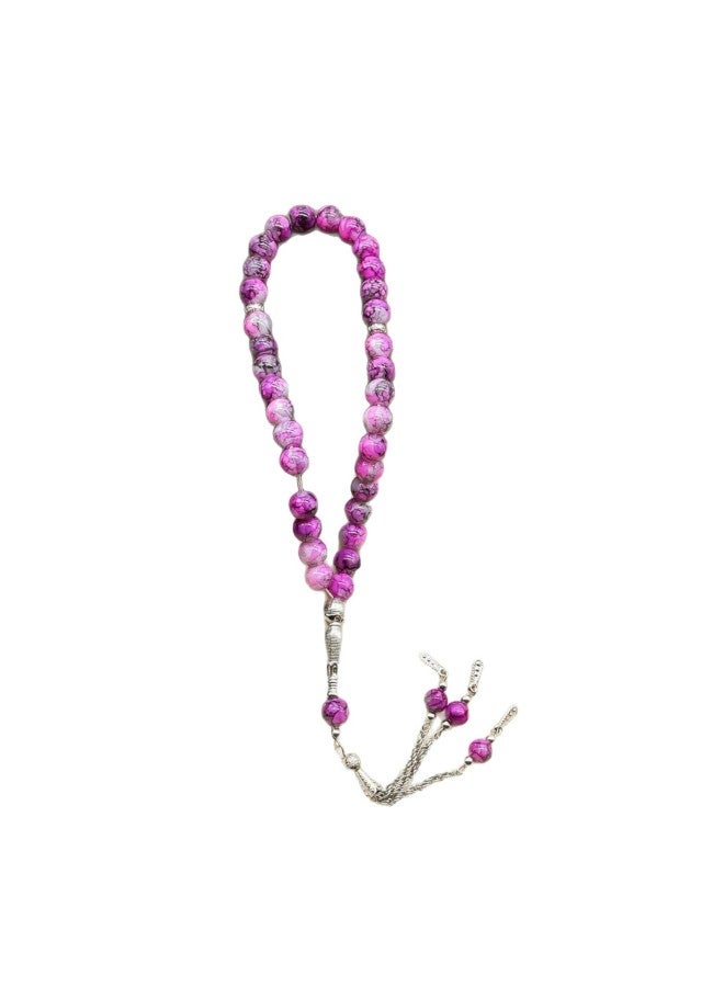 ييكسيا New 10mm 33 Beads Large Flower Bead Drop Tassel Glass Muslim Daily Prayer Beads Middle Eastern - Image 5
