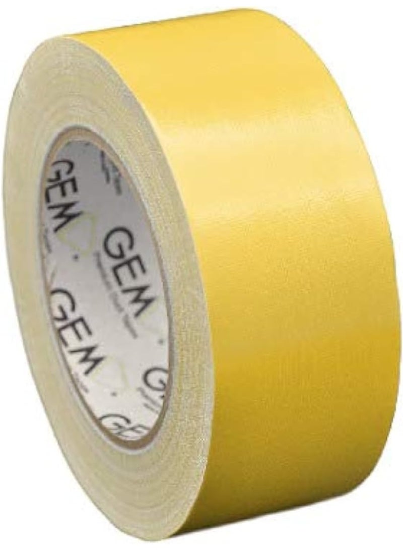 جم شريط لاصق دكت تيب جيم بريميوم، عرض 50 مم، طول 25 متر، لاصق قوي للغاية، لون أصفر - Image 3