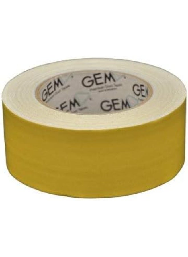 جم شريط لاصق دكت تيب جيم بريميوم، عرض 50 مم، طول 25 متر، لاصق قوي للغاية، لون أصفر - Image 1
