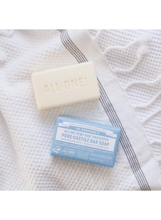 Dr. Bronner's Dr. Bronner’S Purecastile Bar Soap (Baby Unscented 5 Oz 6Pack) Made With Organic Oils For Face Body & Hair Gentle For Sensitive Skin & Babies No Added Fragrancebiodegradablevegannongmo - Image 3