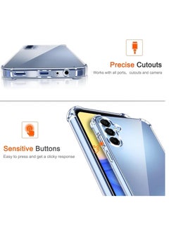 Generic Back Case For Samsung Galaxy A15 Cover, Ultra Transparent Shockproof Silicone Protective Case with Reinforced Corners Clear Thin Soft TPU Bumper Cover (Samsung Galaxy A15)  - Image 3