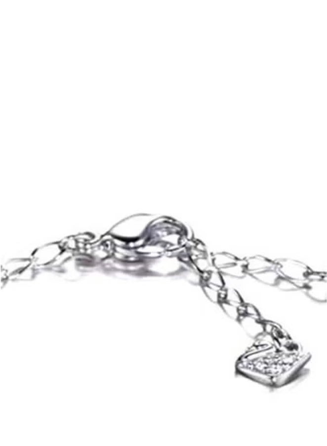 Silver Plated Rhinestone Swan Designed Bracelet, Swan Crystal Bracelet, Jewelry Collection, Clear Crystals On Tone Finish, Platinum Necklaces for Girls with Birthday Gift, Graduation Gifts  - Image 4