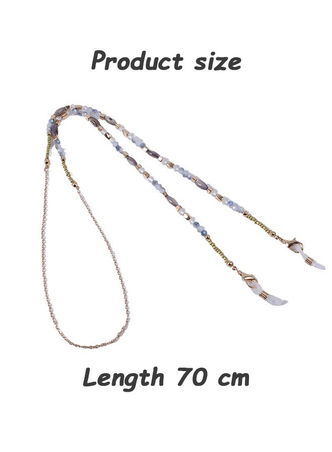 MXN Beaded Eyeglass Chains Anti Loss Reading Eyeglass Chain - Eye Glasses Strap Holders around Neck - Glasses Strap Holder for Women Girls Daily Use Travel Sports Fashion and Reading - Image 2