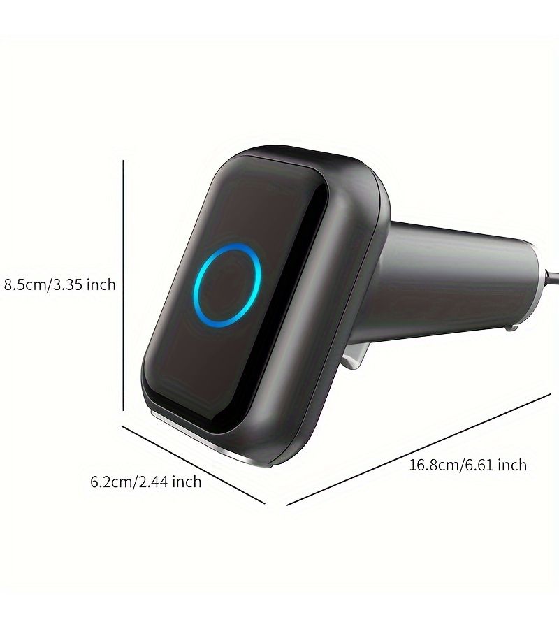 ماسح الباركود السلكي ثنائي الأبعاد الأسود، عالي السرعة، مستشعر USB أحادي البعد HS-26 - Image 3