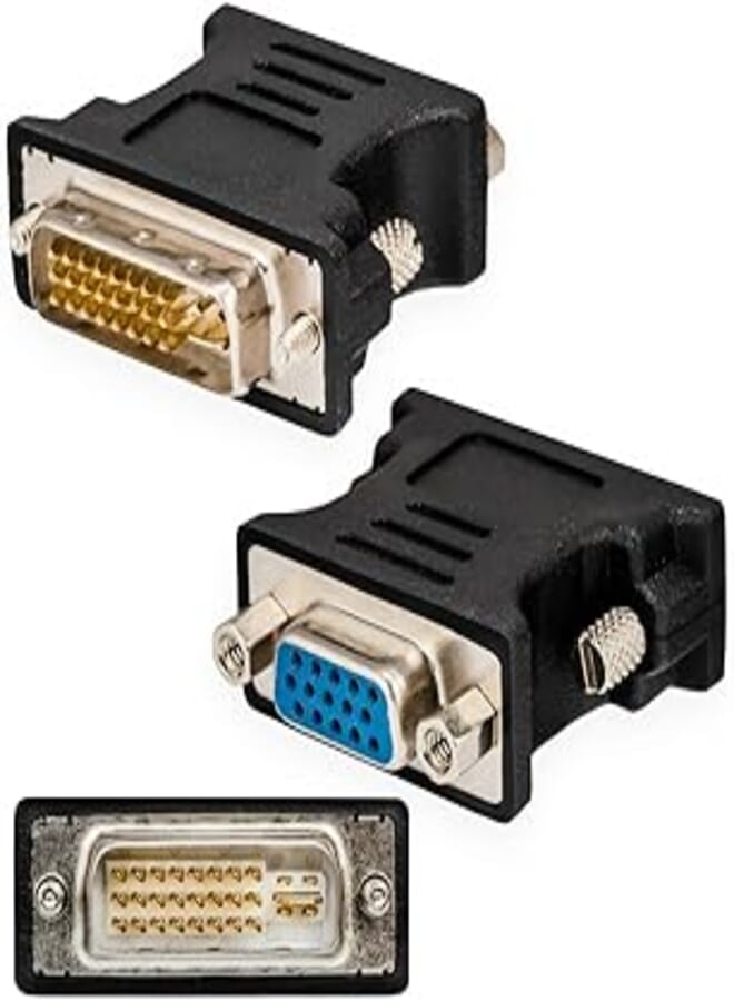 Zonic Z1060 DVI male (24 + 5) to VGA female (15 Pin) Converter adapter Video Support Quality 1080P /1200P Monitor/Display Gold Plated