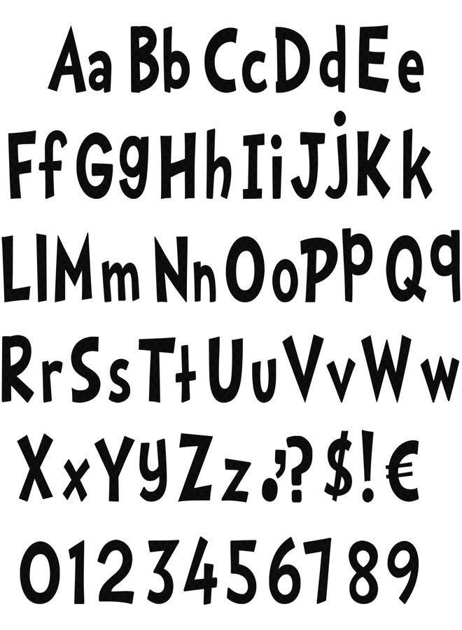 Tenare 268 Pcs Large Bulletin Board Letters 5 Inch Alphabet Combo Set, Chalkboard Poster Letters Cutouts for Board Display Craft Home Wall Decor(Black) - Image 1