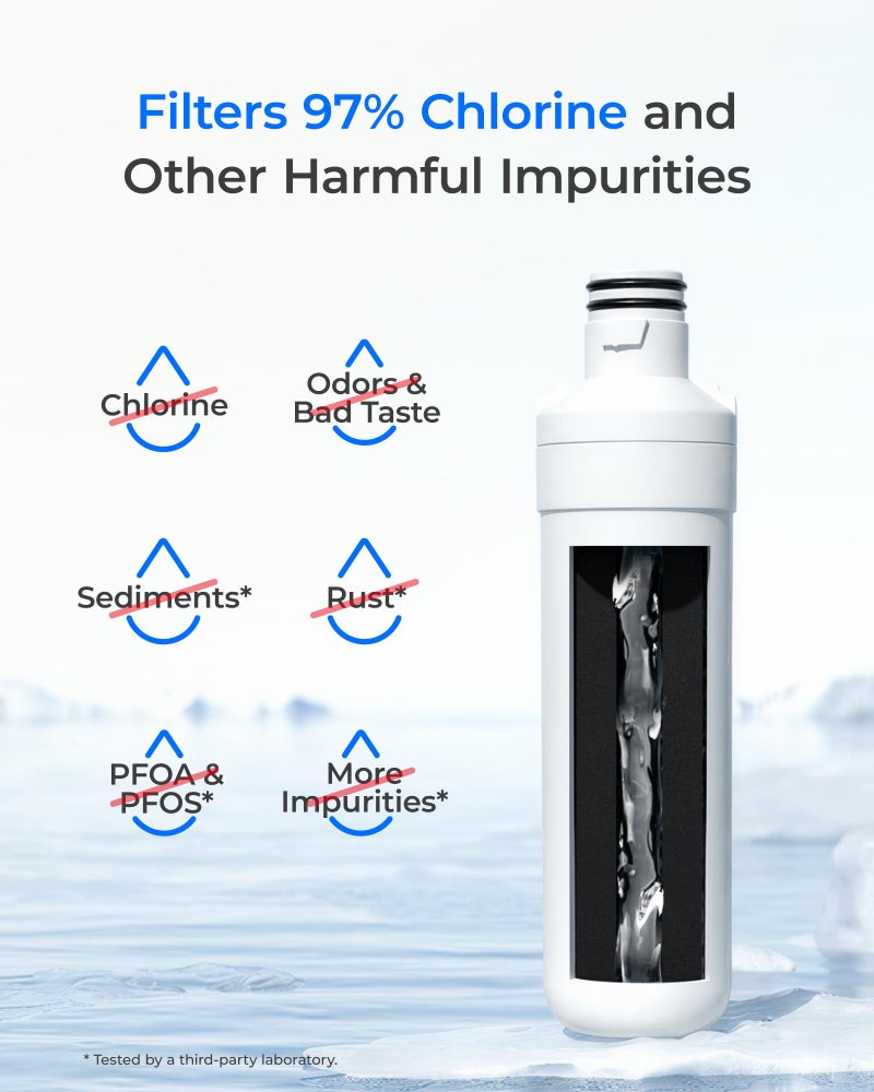 Waterdrop LT1000PC ADQ747935 Refrigerator Water Filter and Air Filter, Replacement for LGÂ® LT1000PÂ®, LMXS28626S, LFXS26973S, LFXS26596S, LFXS28596S, ADQ74793501, ADQ74793502 and LT120FÂ®, 2 Combo - Image 4