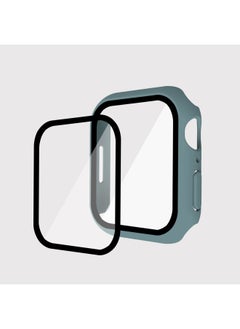 Suitable For Iwatch9 Watch Protective Shell PC Hard Shell Tempered Film Integrated Protective Cover 8/7/6 For Apple Watch Case-Color:Official Green-Exterior Dimension:45mm(7 Generations With Keys)