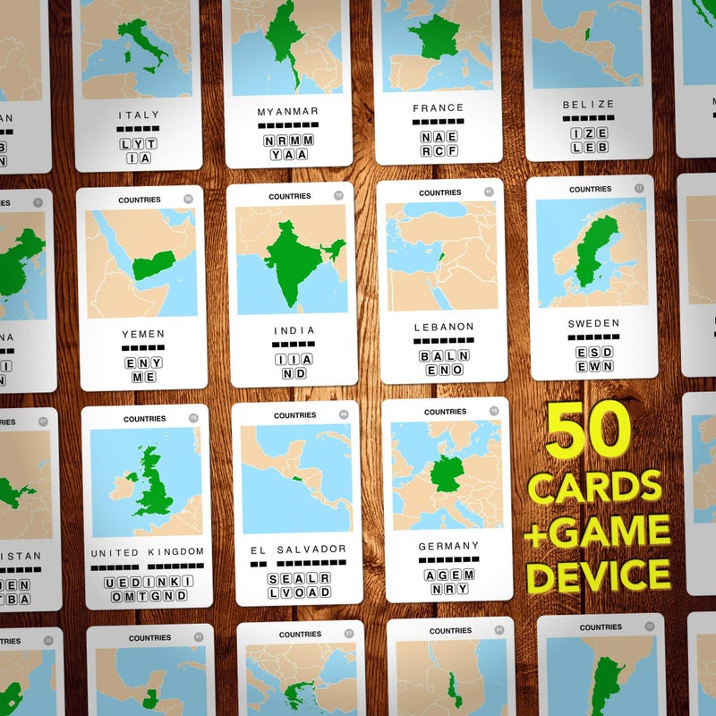 100 PICS Countries of The World Travel Game - Learn 100 Countries | Flash Cards with Slide Reveal Case | Geography Card Game, Gift, Stocking Stuffer | for Kids and Adults | Ages 6+ - Image 4