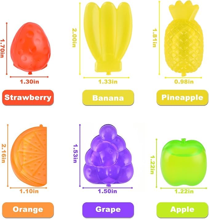 Clickswift Reusable Multi Fruits Shaped Plastic Freezable Ice Cubes for Cocktail, Whiskey, Beverages, to Chill Drinks, Washable Refreezable Ice Cubes, Bar Accessories, BPA Free, 24 Pcs (Multicolor) - Image 4