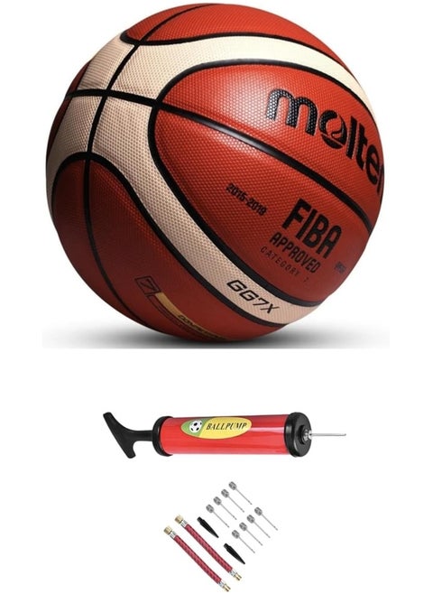 Gg7X Official Size 7 Basketball With Air Pump