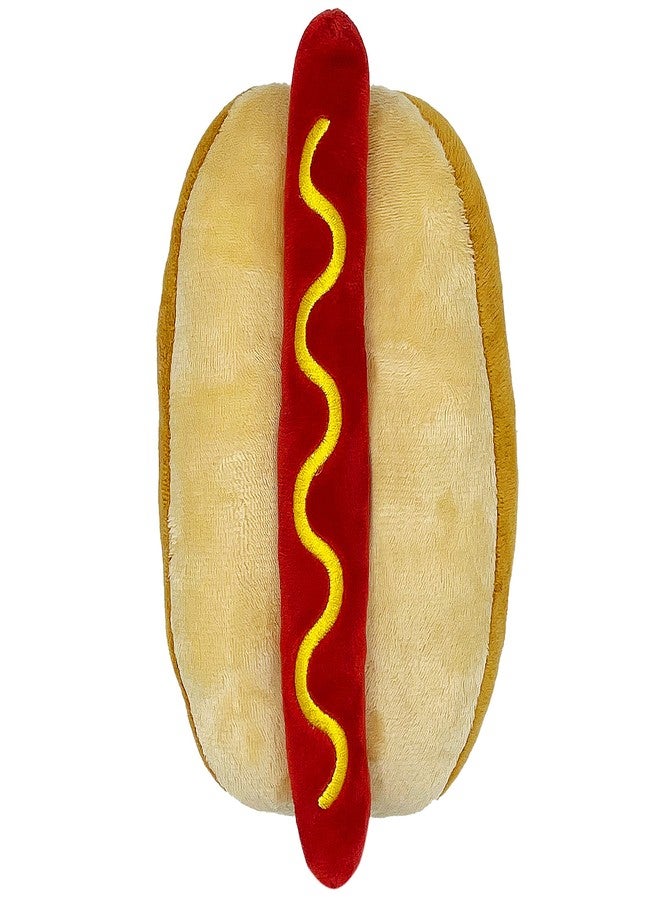 Pets First NHL Edmonton Oilers HOT Dog Plush Dog & CAT Squeak Toy - Cutest HOT-Dog Snack Plush Toy for Dogs & Cats with Inner Squeaker & Beautiful Hockey Team Name/Logo 8 x 5 x 3 Inches - Image 3