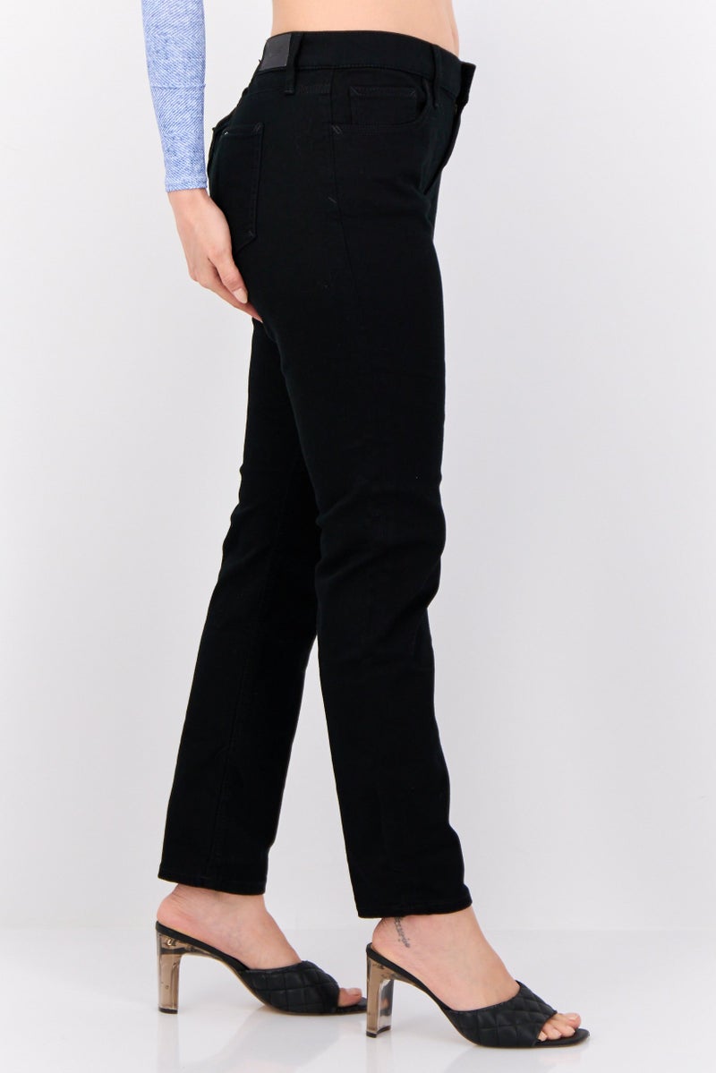 ESPRIT Women Slim Fit Solid Denim Jeans, Black - Image 2