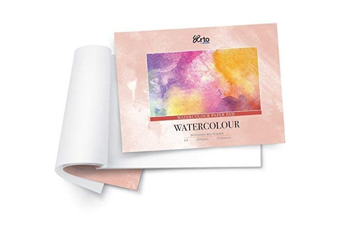 Arto x Fabriano Studio Watercolour Paper, 25% Cotton, (300gsm Hot Pressed, A3, Pad)