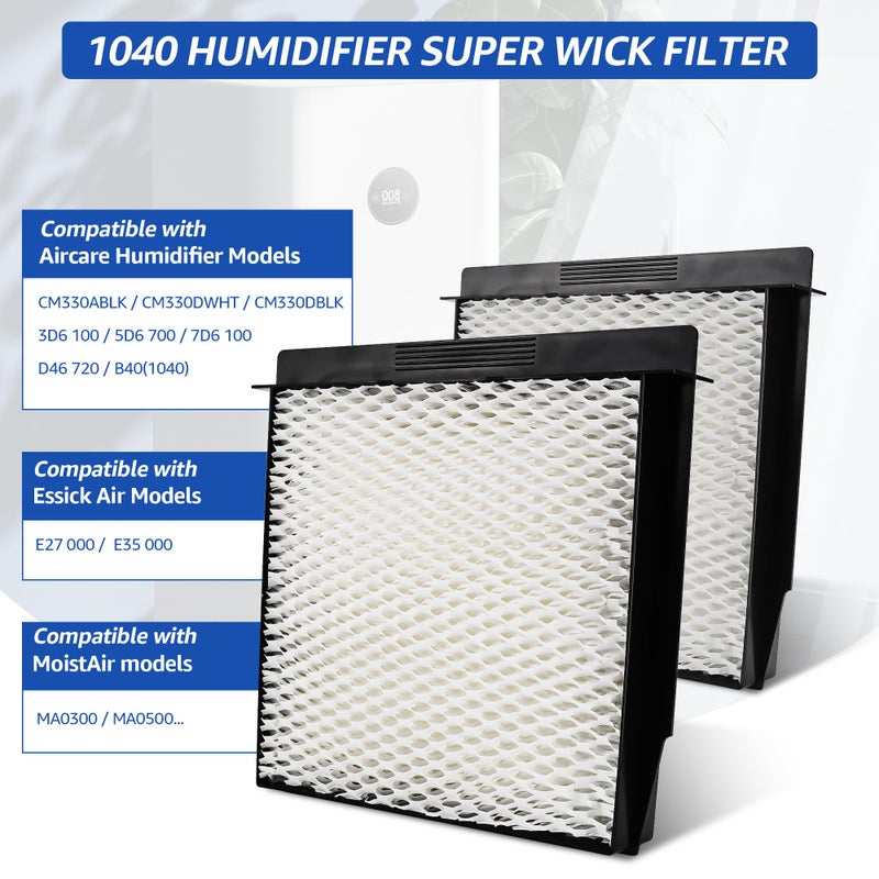Nishcon 1040 Super Wick Humidifier Filter Replacement For Essick Air Aircare Humidifiers Filter B40 B40-C 3D6 100 5D6 700 7D6 100 D46 720 Cm330Awht Cm330Ablk Cm330Dwht Cm330Dblk - 4 Pack - Image 2