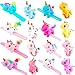 Flahard 16 Pcs Plush Animal Slap Bracelet Unicorn Plush Slap Bracelet Unicorn Stuffed Huggers Pat Ring Bulk for Christmas Birthday Favor Animal Party Gift 16 Styles - Image 2
