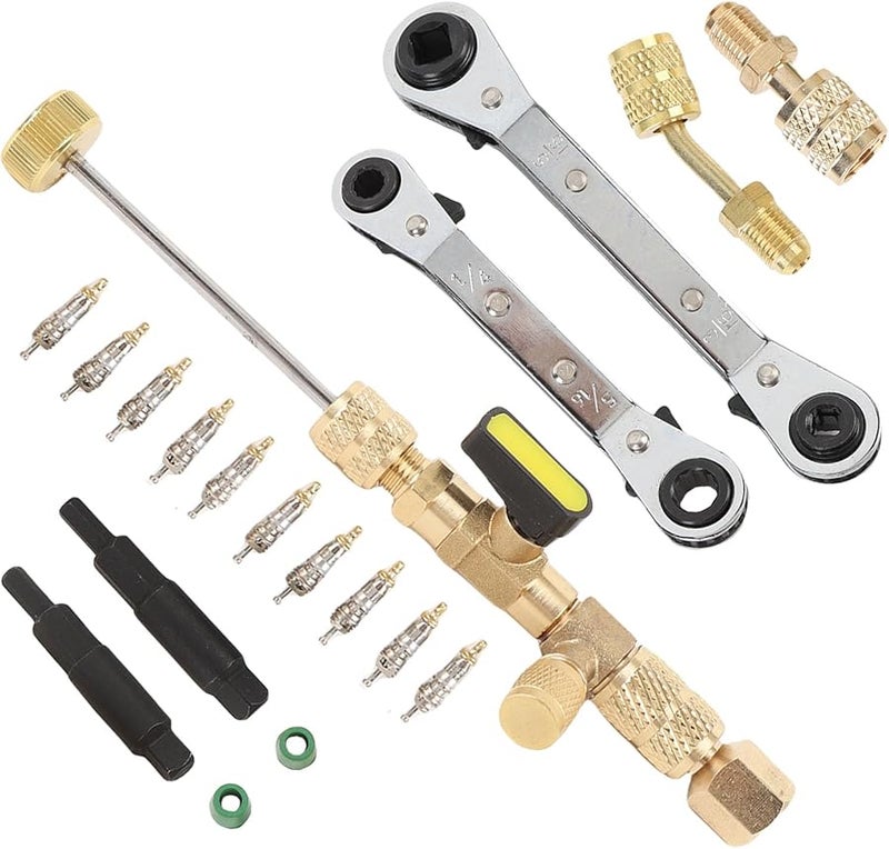 Valve Core Remover Tool 1 4 Inch 3 8 Inch 3 16 5 16 Wrench For AC Repairs - Image 1