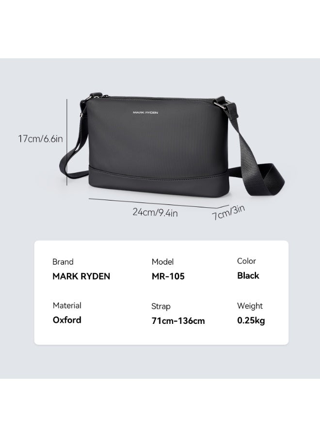 Mark Ryden MR-105 Crossbody Chest Bag for Men – Lightweight, Water-Resistant Sling Bag for Travel, Cycling, and Daily Use – Oxford Fabric, YKK Zipper, Anti-Theft Pocket – Light Travel Series