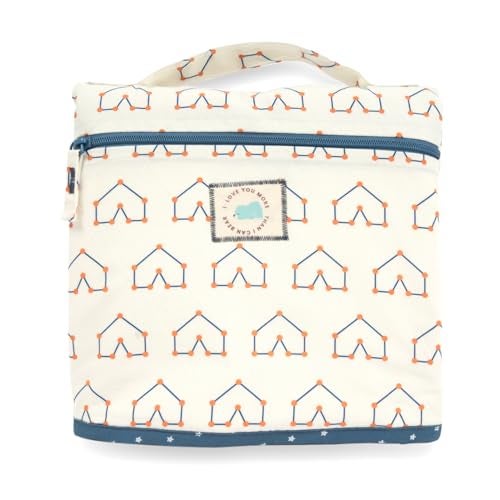 Tidy Sleep Baby Portable Diaper Changing Mat – Waterproof, Foldable Travel Mat with Storage Pockets & Soft Padding Pillow–Easy-to-Carry Changing Station Organizer for Newborns & Toddlers (Galactic Love) - Image 1