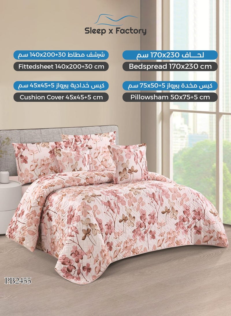 Sleep x Factory 4-Piece Compressed Comforter Set – Soft Microfiber Fabric – Elegant Design