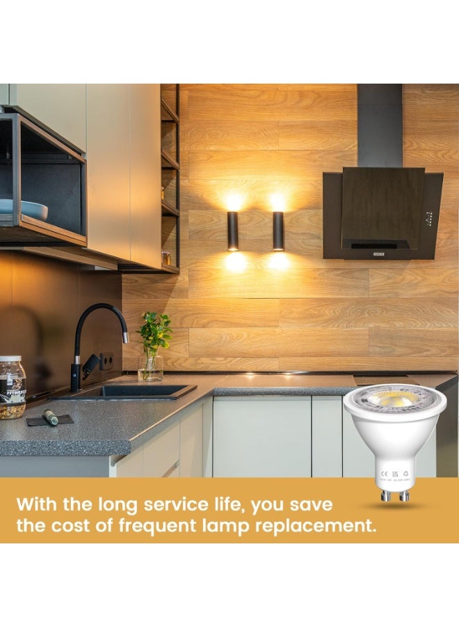 جوود واي 5 قطعه من لمبات GU10 LED غير قابلة للتعتيم – 7 وات – أبيض دافئ أصفر  3000 كلفن – شعاع ضيق 38° – توفير للطاقة – إضاءة مركزة مثالية للمنزل والمكاتب - Image 3