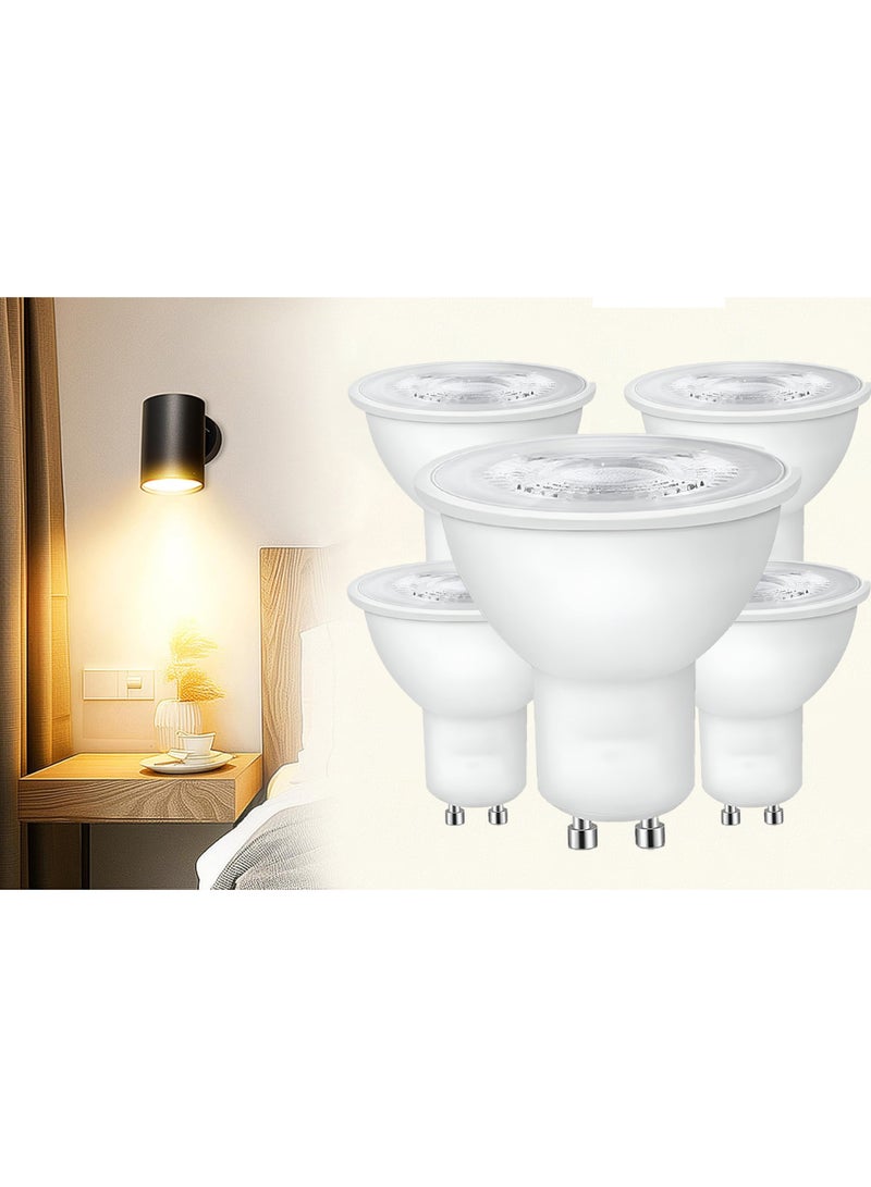 جوود واي 5 قطعه من لمبات GU10 LED غير قابلة للتعتيم – 7 وات – أبيض دافئ أصفر  3000 كلفن – شعاع ضيق 38° – توفير للطاقة – إضاءة مركزة مثالية للمنزل والمكاتب - Image 1