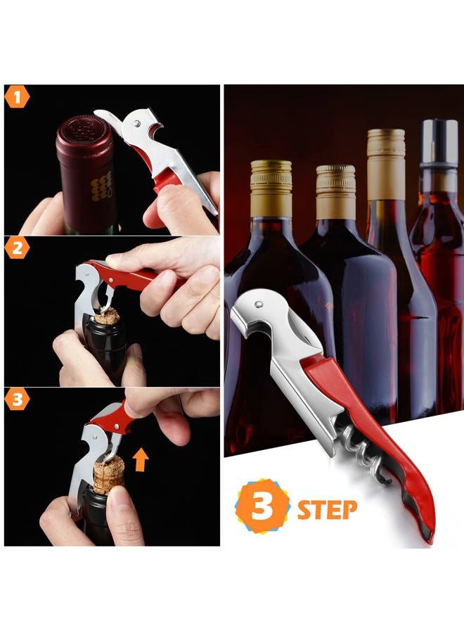 Honoson 40 Pieces Wine Key Opener Corkscrew Wine Opener Waiter Metal Bottle Wine Opener Heavy Wine Key Fold Beer Corkscrew Serrated Foil Cutter Key for Home Restaurants Bars Waiter Bartenders (Bright Colors) - Image 4
