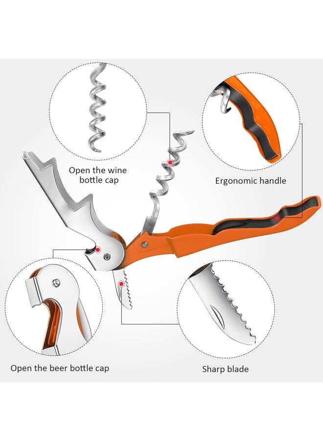 Honoson 40 Pieces Wine Key Opener Corkscrew Wine Opener Waiter Metal Bottle Wine Opener Heavy Wine Key Fold Beer Corkscrew Serrated Foil Cutter Key for Home Restaurants Bars Waiter Bartenders (Bright Colors) - Image 3