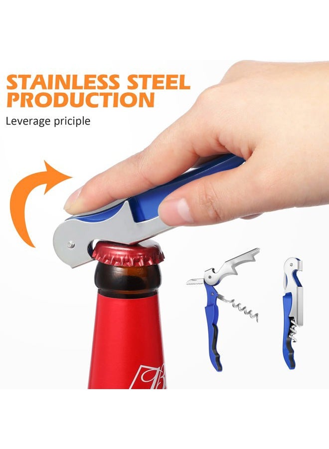 Honoson 40 Pieces Wine Key Opener Corkscrew Wine Opener Waiter Metal Bottle Wine Opener Heavy Wine Key Fold Beer Corkscrew Serrated Foil Cutter Key for Home Restaurants Bars Waiter Bartenders (Bright Colors) - Image 5