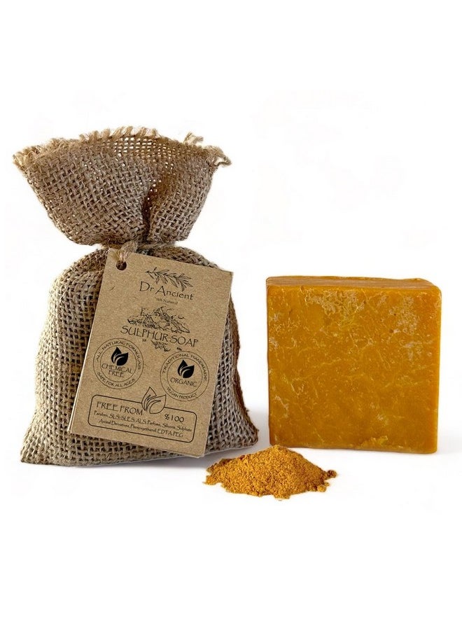 Dr.Ancient - Dr.Ancient Sulphur Soap Bar Organic Natural Vegan Traditional Handmade Antique - Antibacterial, Effective For Acne - Absolutely No Chemicals! Pure Natural Soap! - Image 1