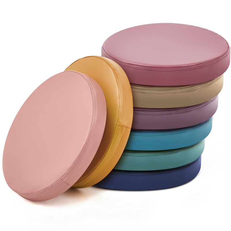 وسائد أرضية مرنة سميكة إضافية من جويكسيكا 8 قطع بألوان متنوعة وسائد مقاعد للفصول الدراسية للأطفال