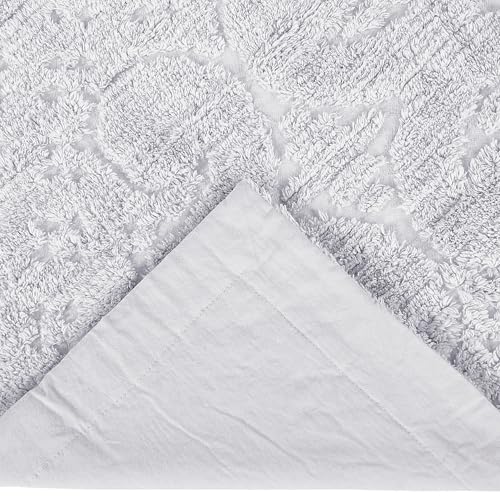 Better Trends White Standard Sham 100% Cotton Chenille Bedspread Sham, Soft and Cozy Tufted Tumble Dry (21x27 Std Sham) Ashton Collection - Image 2