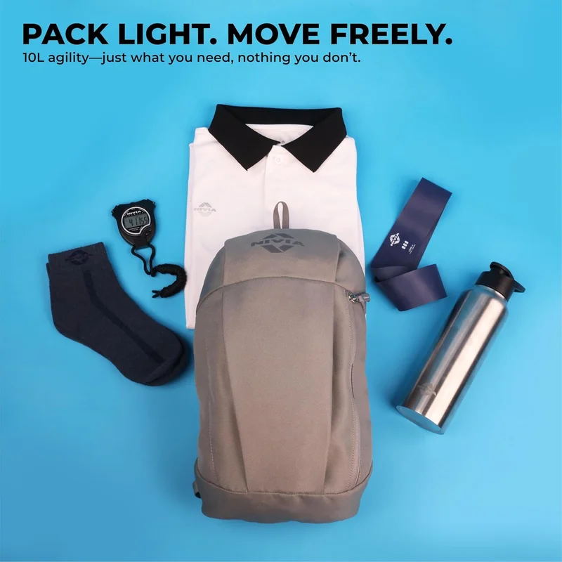 Nivia  Nivia Pulse Junior 2.0 Water-Resistant Sports Backpack for Men & Women - Lightweight and Durable 600D Polyester with Double-Zip Main Compartment  | Best Price UAE