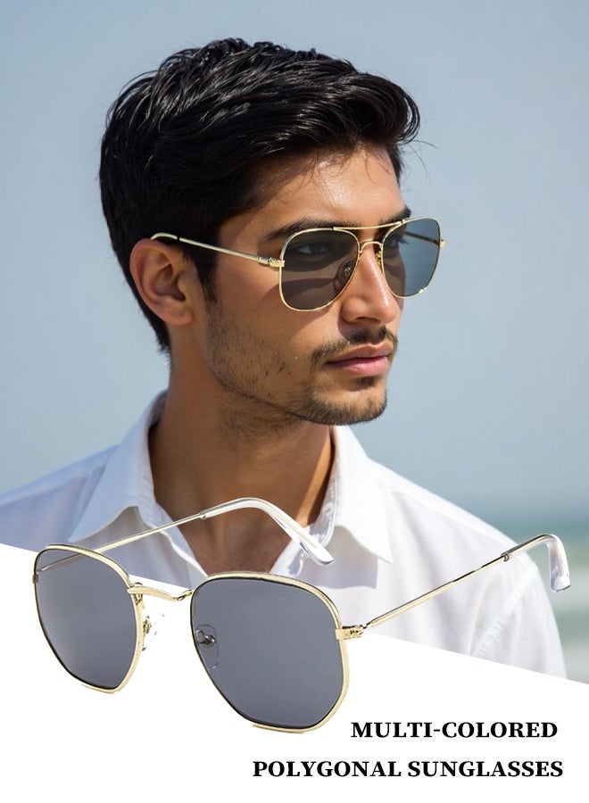 Generic Polyangular sunglasses for men Classic goggle for women Fashion Anti-glare Sun Shades Fishing, Outdoor Travel Driving Daily Use Etc  - Image 4