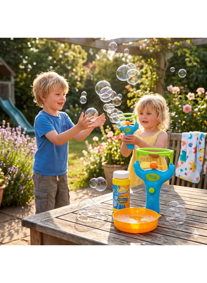Galaxy Toys, Big Bubble Blower Toy with Bubble Solution - Colour (Green / orange) - Image 4
