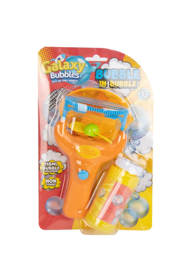 Galaxy Toys, Big Bubble Blower Toy with Bubble Solution - Colour (Green / orange) - Image 2